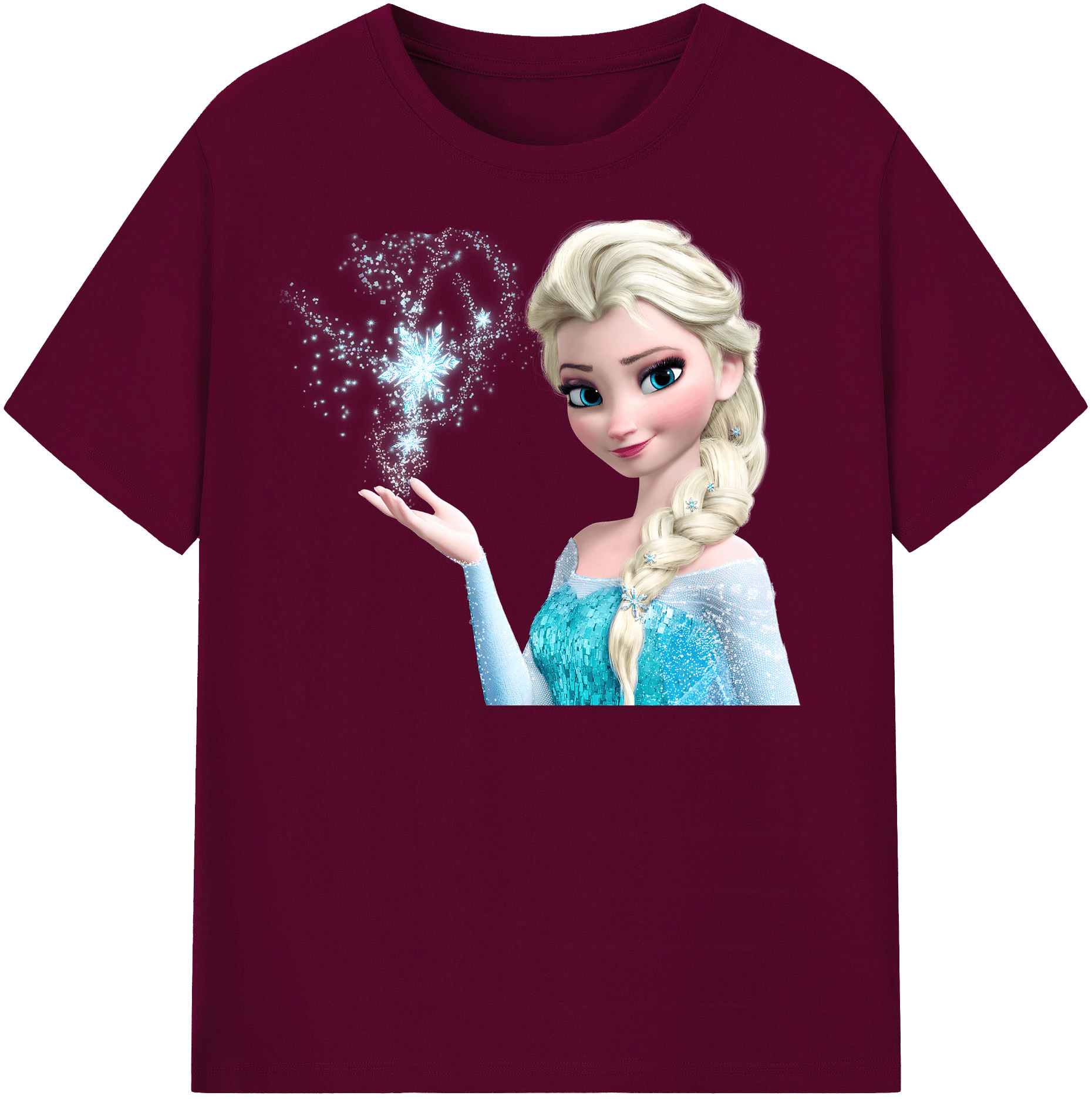 （画像用） アナと雪の女王 アンナ エルサ Frozen Anna Elsa レディースカジュアルプリントTシャツ（綿100％）